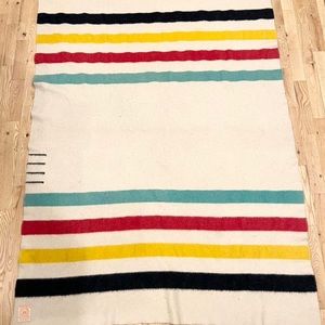 Vintage 1950’s Hudson Bay 4 Point Wool Blanket.